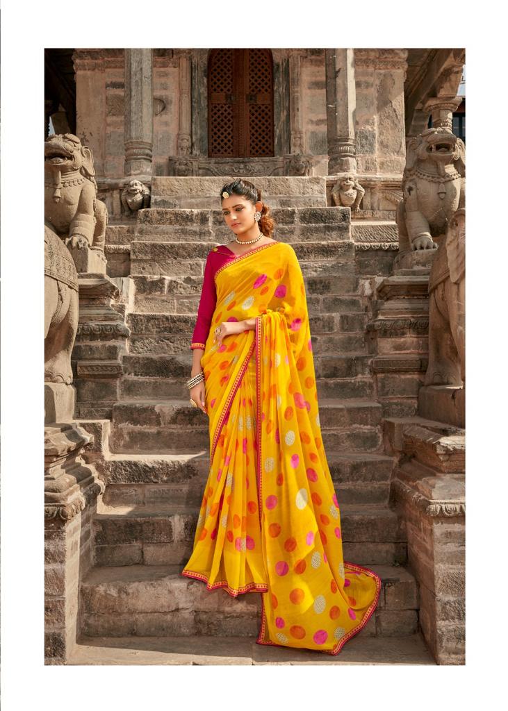 Kashvi Virasat Fancy Wear Georgette Printed Stylish Saree Collection